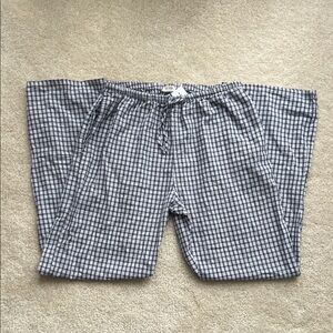 Brandy Melville/John Galt Navy & White Plaid 100% Cotton Pants